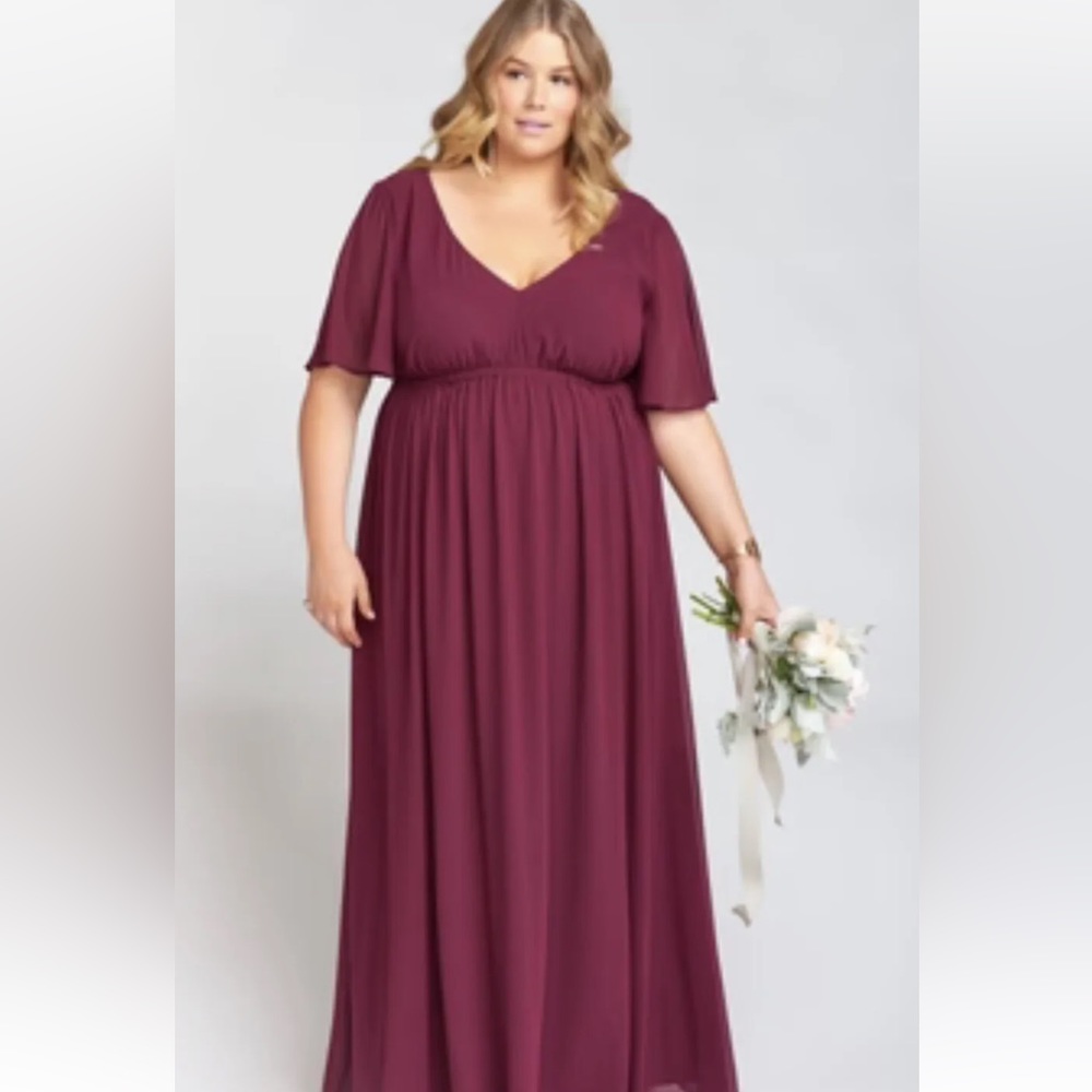 Show Me Your Mumu Merlot Emily Dress 1x.